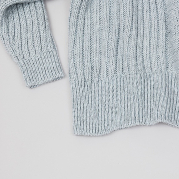 NWT Paul Smith Gray Blue Crewneck Chunky Sweater - Picture 9 of 12